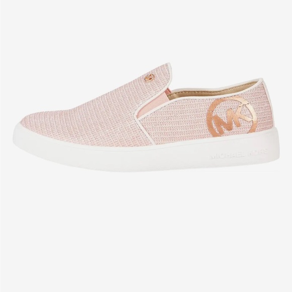 MICHAEL KORS NIB Girls Size 1 Pink Slip On Sneakers “Jem Rachel” Glitter - Picture 3 of 16